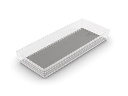 Organizér Curver® SISTEMO 8, priesvitný/sivý, 15x37.5x5 cm, do zásuvky