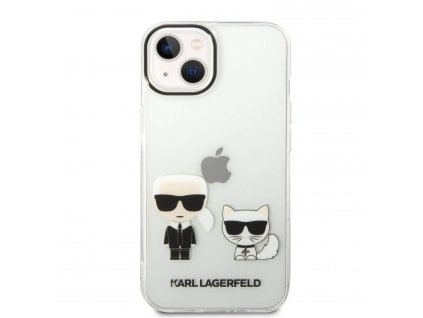 Ochranné púzdro Karl Lagerfeld PC TPU Ikonik Karl and Choupette iPhone 14 transparentná