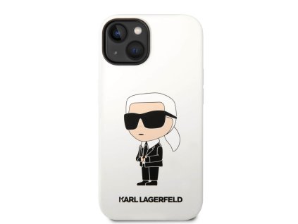 Ochranné púzdro Karl Lagerfeld Liquid Silicone Ikonik NFT iPhone 14 biela 4