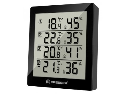 Meteostanica Bresser Temeo Hygro Quadro - čierna