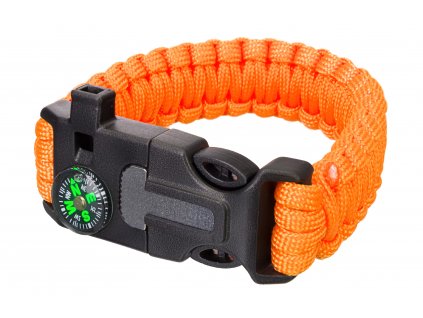 Oranžový náramok s kresadlom Levenhuk LabZZ FL5