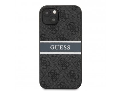 Guess PU 4G Printed Stripe Zadní Kryt pro iPhone 13 mini Grey 5