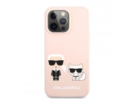 Ochranný obal Karl Lagerfeld Liquid Silicone iPhone 13 mini ružový