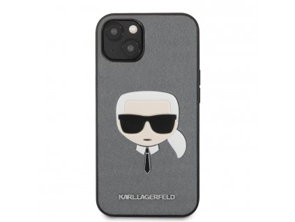 Ochranný obal Karl Lagerfeld Saffiano Karl Head iPhone 13 silver 4