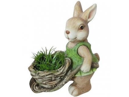 Záhradná dekorácia MagicHome Gecco, Zajac s fúrikom