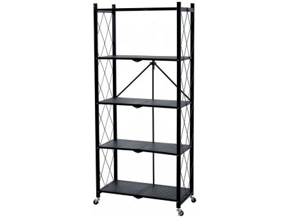 Regál Racks RAW5T, kovový, 5 police, 1630x720x340 mm, max. 50 kg/polica, prenosný, na kolieskach