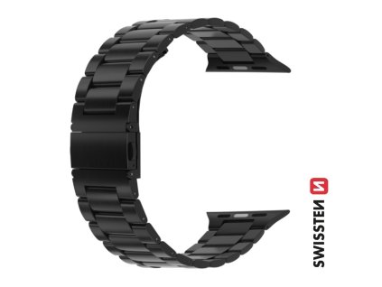 Kovový Remienok Swissten pre Apple Watch 38-40 mm - čierny