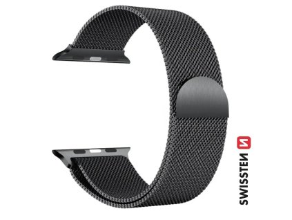 Remienok Apple Watch Swissten milánský ťah 42-44 mm - čierny