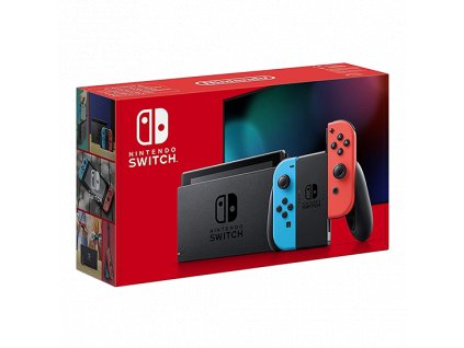 Konzola Nintendo Switch V2 Console | Neonová červená / modrá - Neon Red / Blue