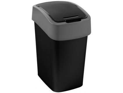 Kôš Curver® PACIFIC FLIP BIN 9 lit., 23.5x18.9x35 cm, čierno/šedý, na odpad