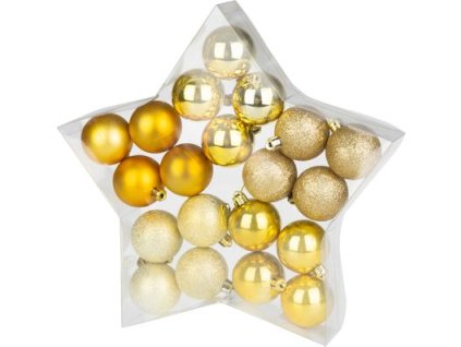 Gule MagicHome Vianoce, 20 ks, zlaté, mix, 5 cm