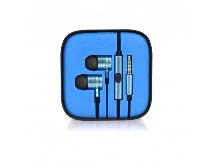 Štupľové slúchadlá HF stereho 3,5 mm konektor - modré