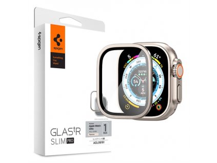 Spigen ochranné sklo Glas.tR Slim Pro pre Apple Watch Ultra - Titanium