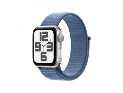 Apple Watch SE GPS 40mm Silver Aluminium Case with Winter Blue Sport Loop