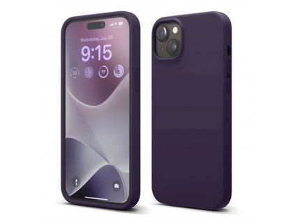 Elago kryt Silicone Case pre iPhone 15 Plus - Deep Purple