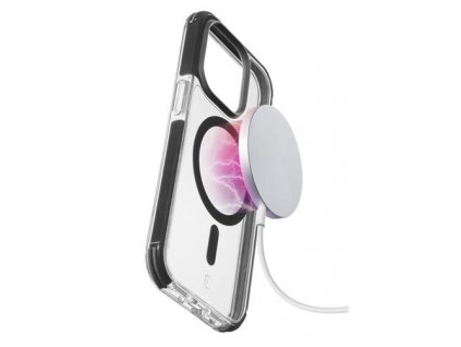 Cellularline Tetra Force Strong Guard Mag s podporou Magsafe pro Apple iPhone 15 Pro, transparentný