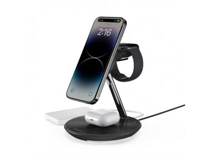 SwitchEasy Power Station Magnetic Wireless Charging Stand - Black