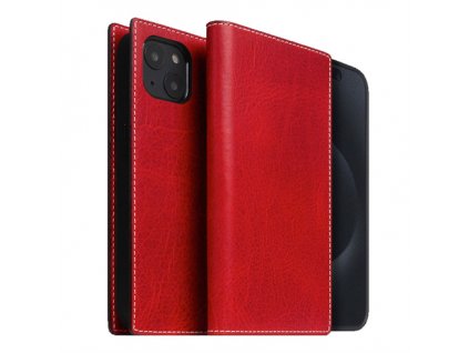 SLG Design puzdro D7 Magsafe Italian Wax Leather pre iPhone 15 Plus - Red
