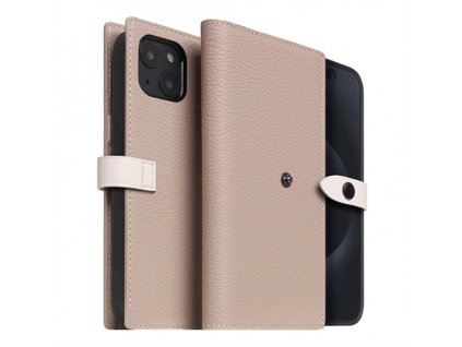 SLG Design puzdro D8 Magsafe Hybrid Full Grain Leather pre iPhone 15 Plus - Light Cream