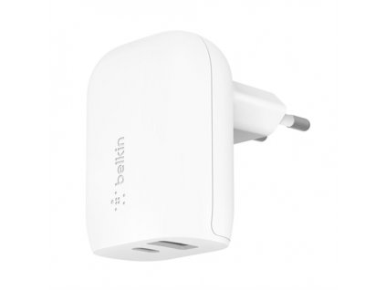 Belkin 37W PD Dual AC nabíjačka 25W USB-C & 12W USB-A - White