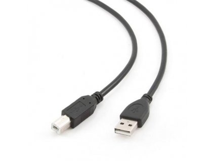 Kábel CABLEXPERT USB A-B 1,8m 2.0 HQ Black, pozlátené kontakty