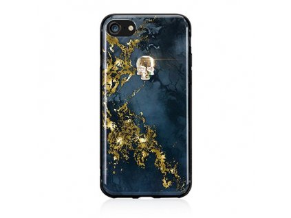 Swarovski kryt Treasure pre iPhone 8 - Onyx/Gold Skull