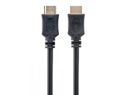 Kábel CABLEXPERT HDMI-HDMI 1m, 1.4, M/M tienený, pozlátené kontakty, CCS, ethernet, čierny