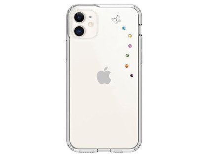 Swarovski kryt Papillon Clear pre iPhone 11 - Cotton Candy