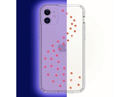 Swarovski kryt Milky Way Clear pre iPhone 11 - Neon Orange
