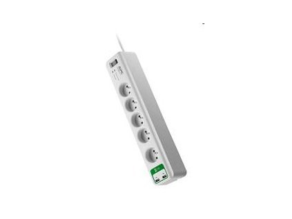 APC Essential SurgeArrest prepäťová ochrana 5 zás. 230V, 2 port USB Charger, 1,8m prívodný kábel