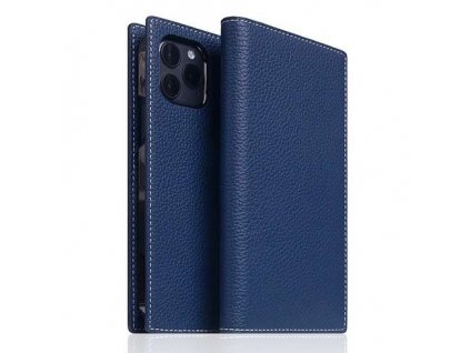 SLG Design puzdro D8 Full Grain Leather pre iPhone 12 mini - Navy Blue
