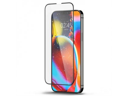 Spigen ochranné sklo GLAS.tR Slim HD pre iPhone 13 Pro Max - Black Frame