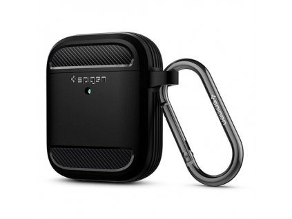 Spigen puzdro Rugged Armor pre Apple Airpods - Matte Black