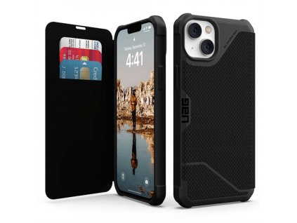 UAG puzdro Metropolis Folio pre iPhone 14 Plus - Kevlar Black