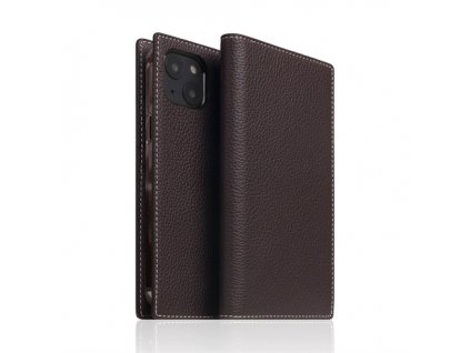SLG Design puzdro D8 Full Grain Leather pre iPhone 14 - Brown Cream