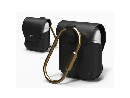 Elago Airpods Leather Case - Black