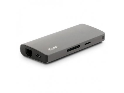 LMP USB-C Travel Dock 9 port - Space Gray Aluminium