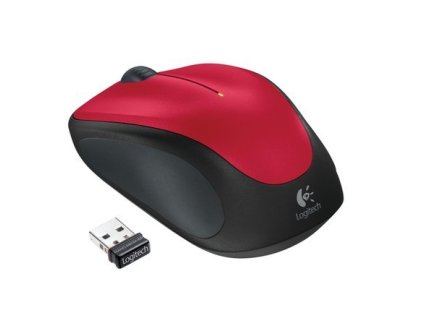 Logitech M235 bezdrôtová myš - červená