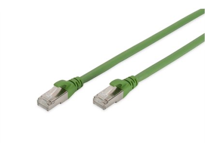 DIGITUS patch kábel Cat6A, S/FTP (PiMF), PUR (TPU) - 10m, zelený