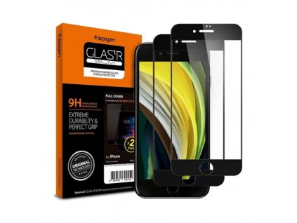 Spigen ochranné sklo GLAS.tR FC HD 2pack pre iPhone 7/8/SE 2020/2022 - Black Frame