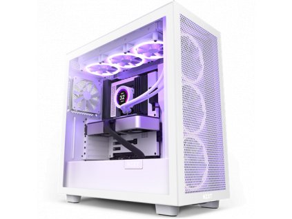 NZXT case H7 Flow / 2x 120 mm fan / glass / mesh panel / white