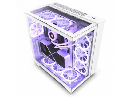 NZXT case H9 Elite / 3xRGB 120 mm / 1x 120mm fan / glass / RGB&fan controler / white