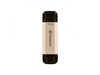 Transcend 512GB JetFlash 930C Dual USB 3.2 Gen 1 Flash Drive - Gold