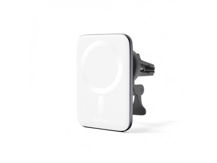 iStores by Epico Ultrathin Wireless Car Charger - MagSafe compatible - Strieborná/biela