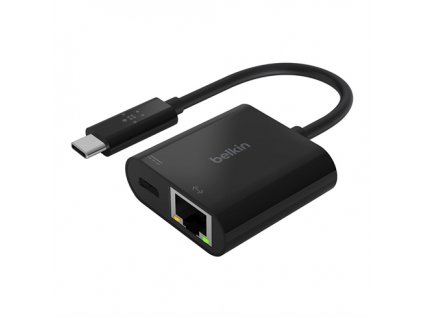 Belkin USB-C to Ethernet + Charge Adapter - Black