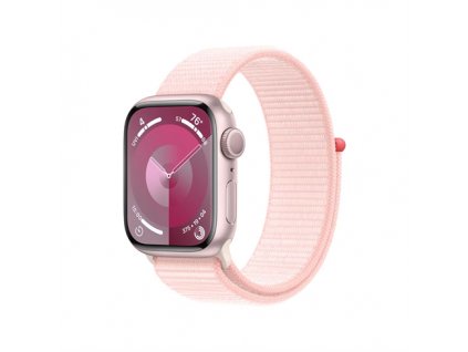 Apple Watch Series 9 GPS 41mm Pink Aluminium Case with Light Pink Sport Loop