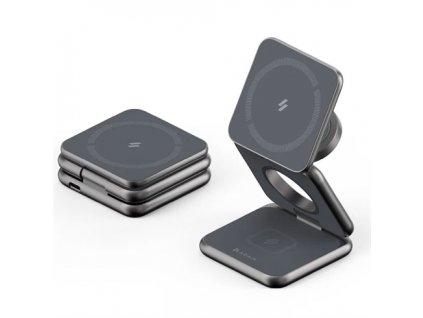 Adam Elements Omnia Mag 3 Magnetic 3-in-1 Wireless Charging Station - Gray