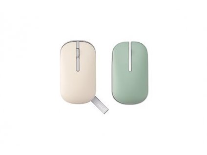 ASUS MOUSE Marshmallow MD100 Oak Milk & Green - optická bezdrôtová myš, BT+2.4GHZ, 2 farebné kryty