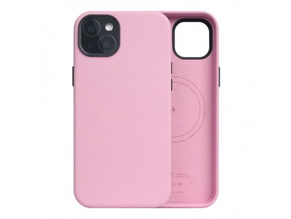 SLG Design kryt D5 Magsafe Calf Skin Leather pre iPhone 15 Plus - Pink