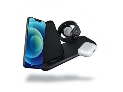 ZENS Aluminium 4 in 1 Stand Wireless Charger with 45W USB PD Black *Rozbaleno*